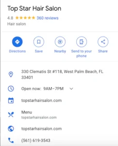 google listing