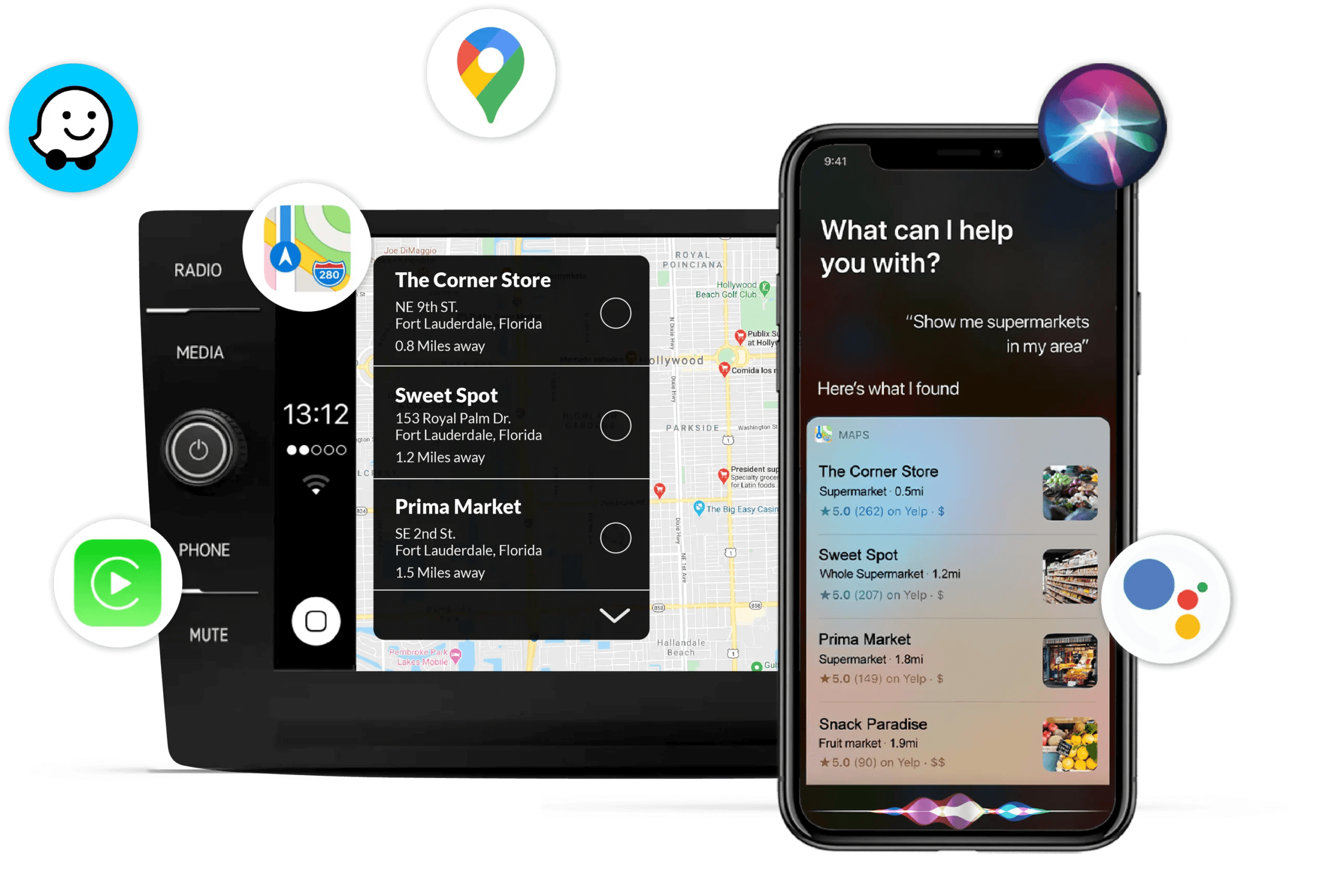 major map and voice search platforms